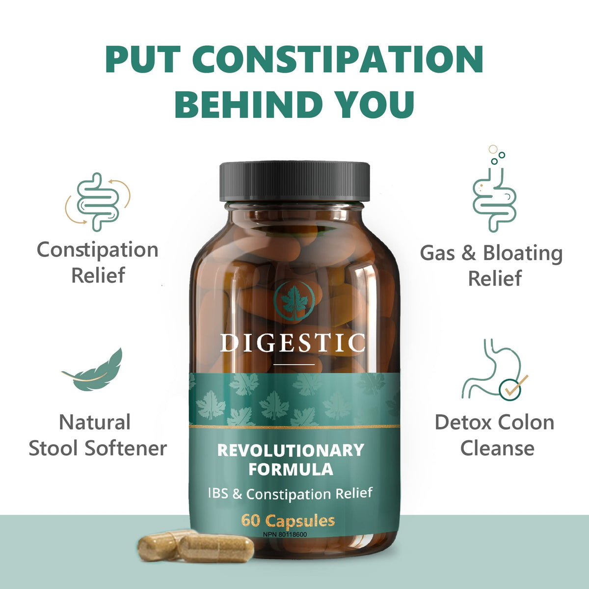 Digestic - Laxative for Constipation Relief 100% Natural