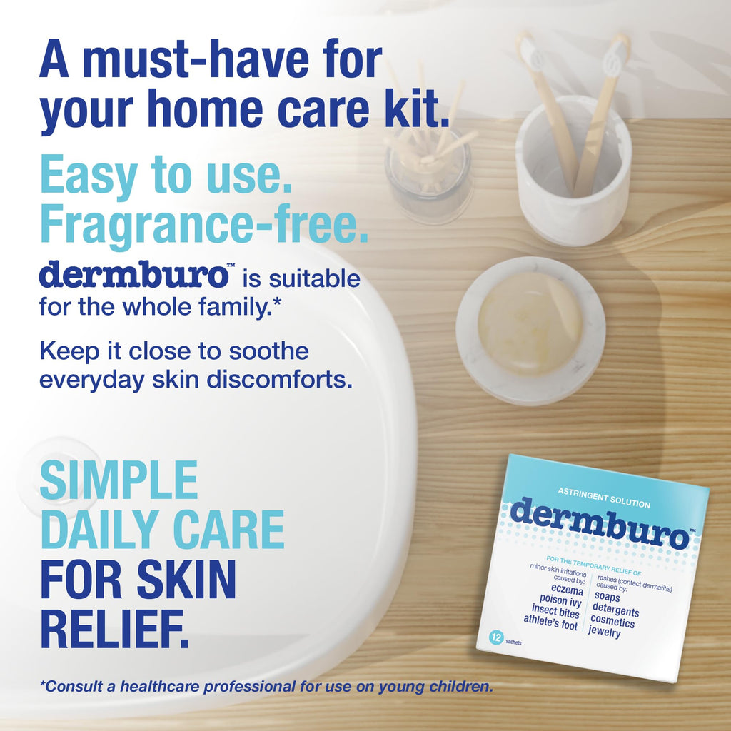 Dermburo - Topical solution USP for the temporary relief of minor skin irritations or rashes (contact dermatitis).