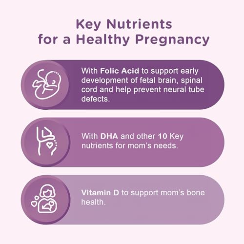 Centrum Prenatal Multigummies with DHA and Folic Acid, Postpartum Multivitamin and Mineral Supplement, 60 count, 30 day supply.