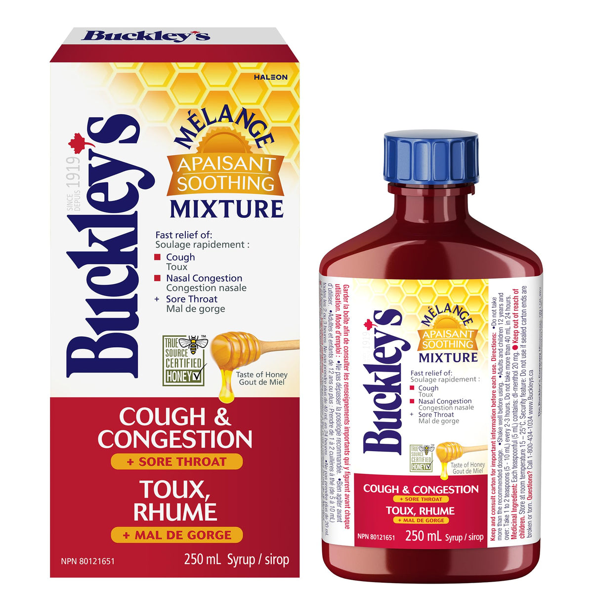 BUCKLEY'S Soothing Mixture Syrup for Cough, Congestion & Sore Throat