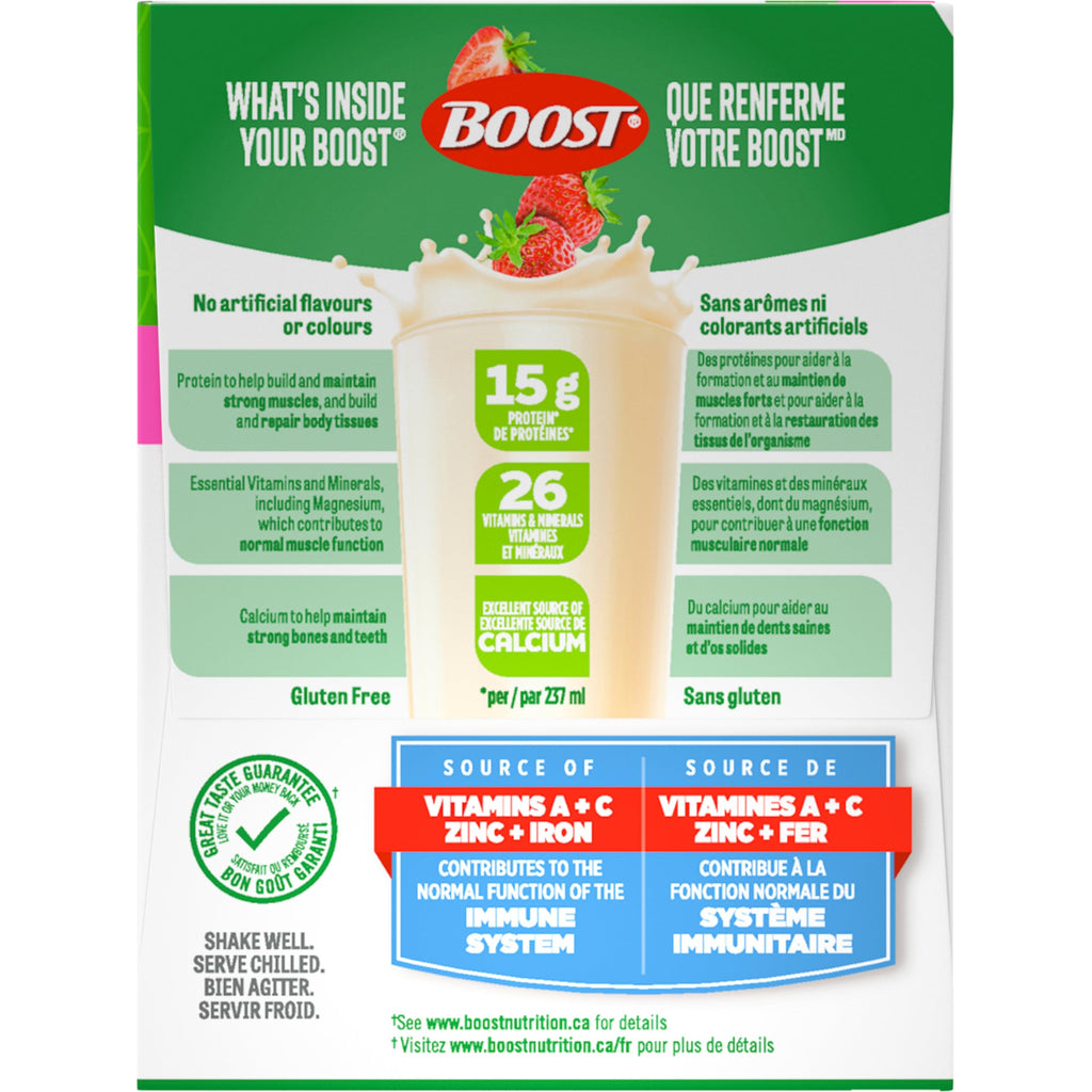 BOOST High Protein Meal Replacement Drink, Strawberry 24 x 237 ml