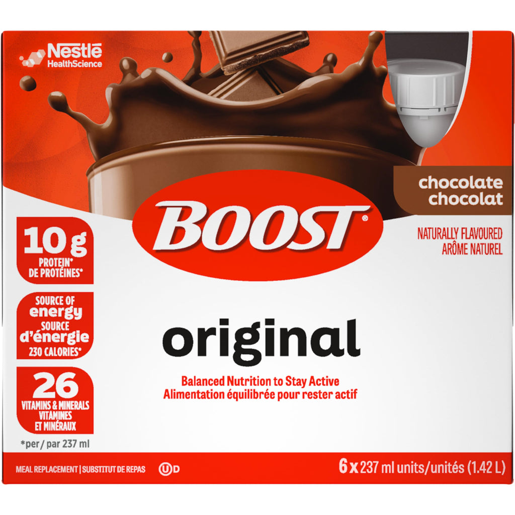 BOOST Original Meal Replacement Drink, Chocolate, 24 x 237 ml - PACKAGING MAY VARY