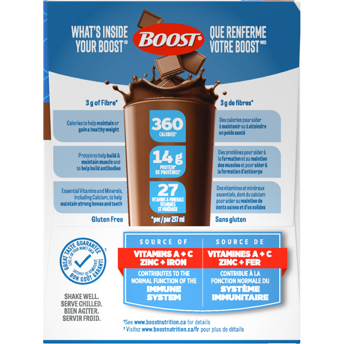 BOOST PLUS Complete Nutrition Drink, Chocolate, 24 x 237 ml