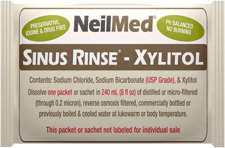 NeilMed Sinus Rinse Premixed Refill Packets with Xylitol, 60ct.