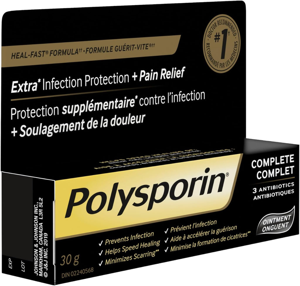 POLYSPORIN® COMPLETE Antibiotic Ointment Extra Infection Protection Pain Relief, 30 g