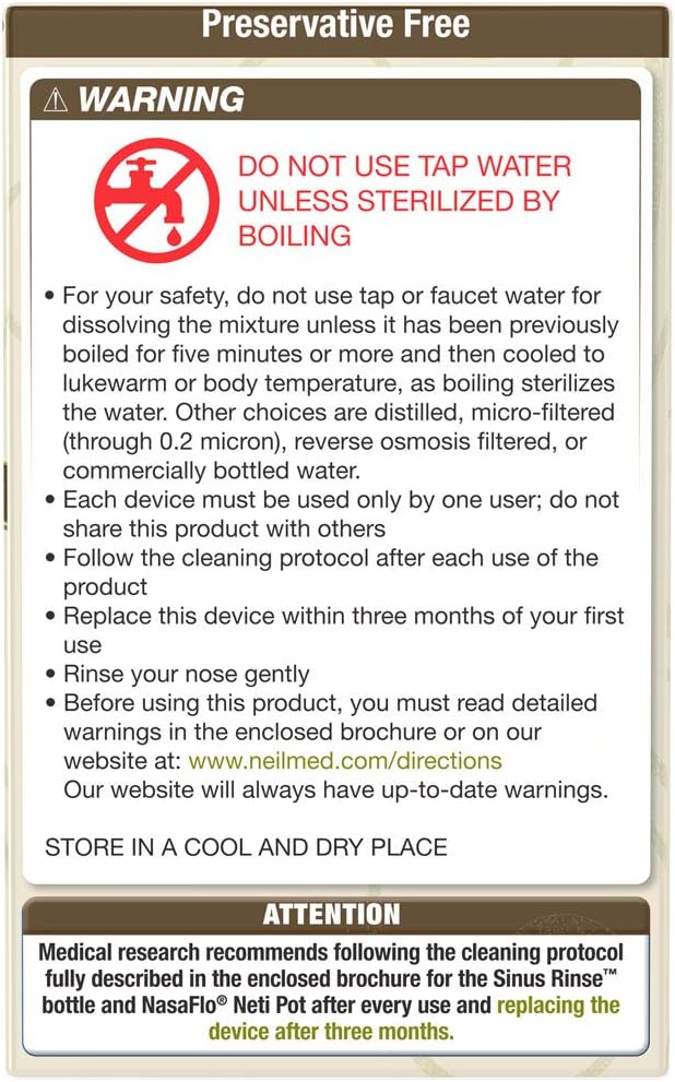 NeilMed Sinus Rinse Premixed Refill Packets with Xylitol, 60ct.