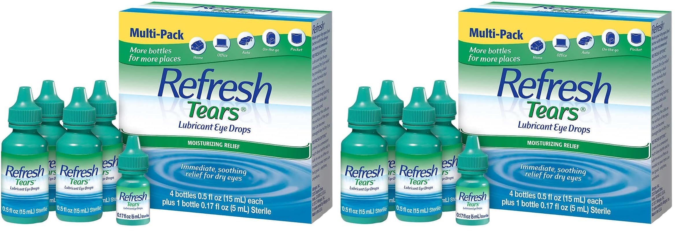Refresh Tears Lubricant eye drops 4x15 ml, 1x5 ml
