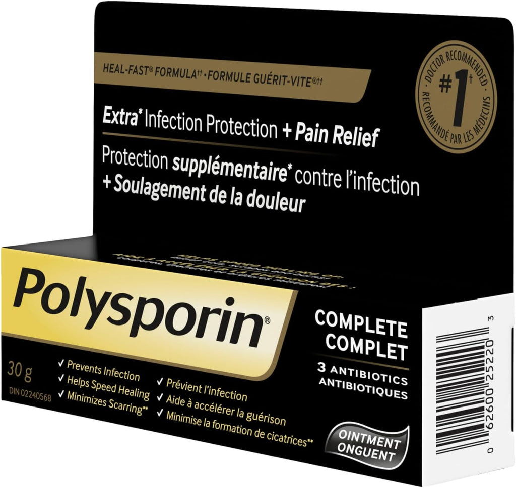 POLYSPORIN® COMPLETE Antibiotic Ointment Extra Infection Protection Pain Relief, 30 g