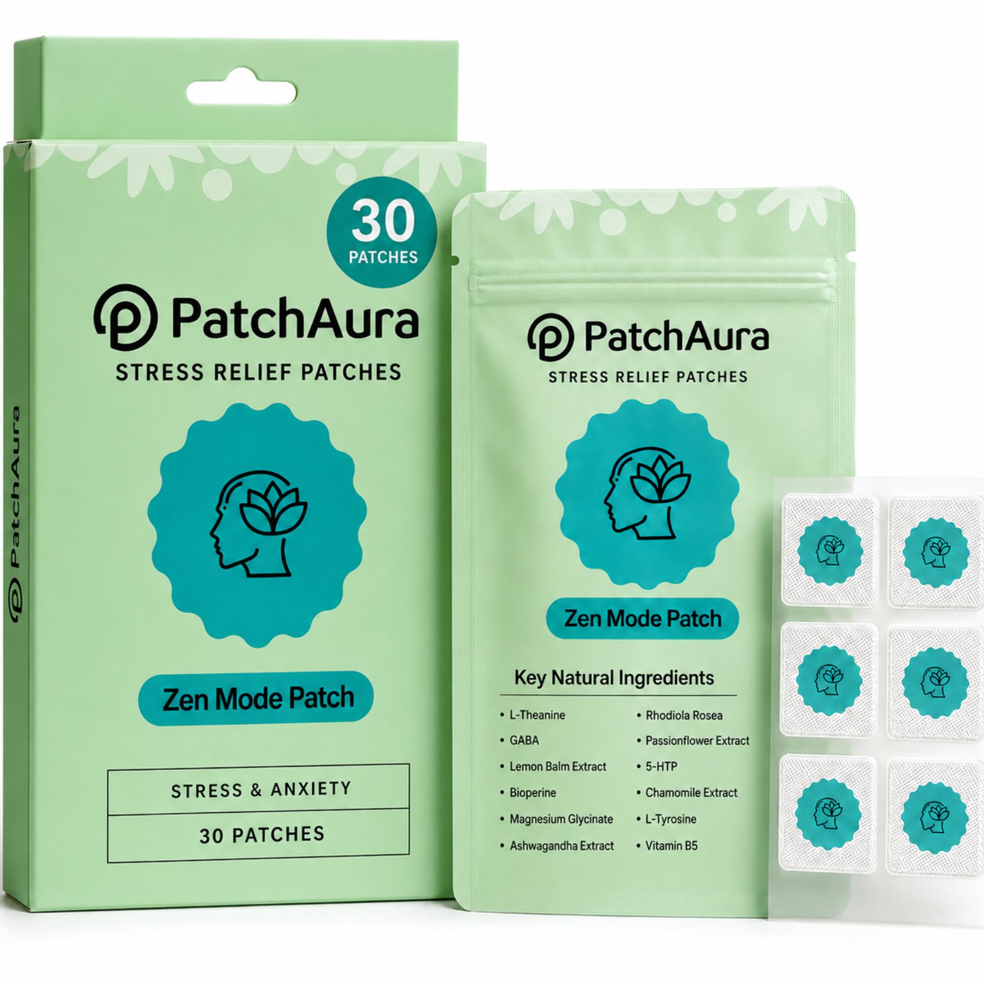 EaseHer PMS Support Patches – 30 Count – Natural Hormonal Balance & Cycle Comfort with Chasteberry, Ashwagandha, Black Cohosh & Vitamin B6 – All-Day Steady Release – Non-Drowsy & Vegan