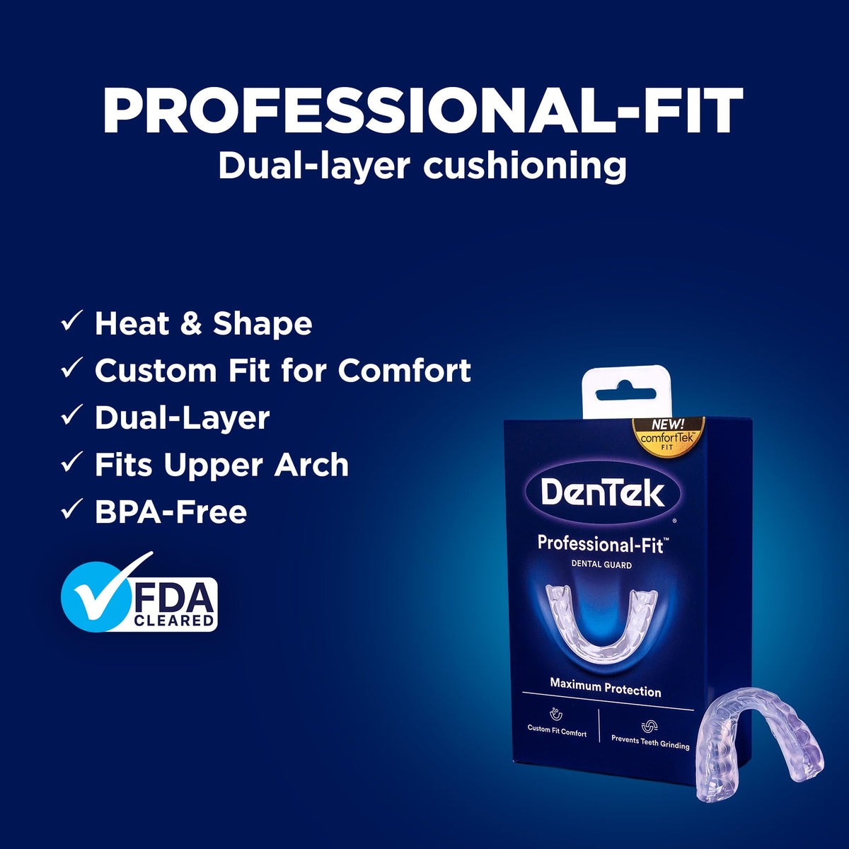 DenTek Dental Guard Kit, Professional-Fit Dental Guard & Fresh Guard Soak Crystals