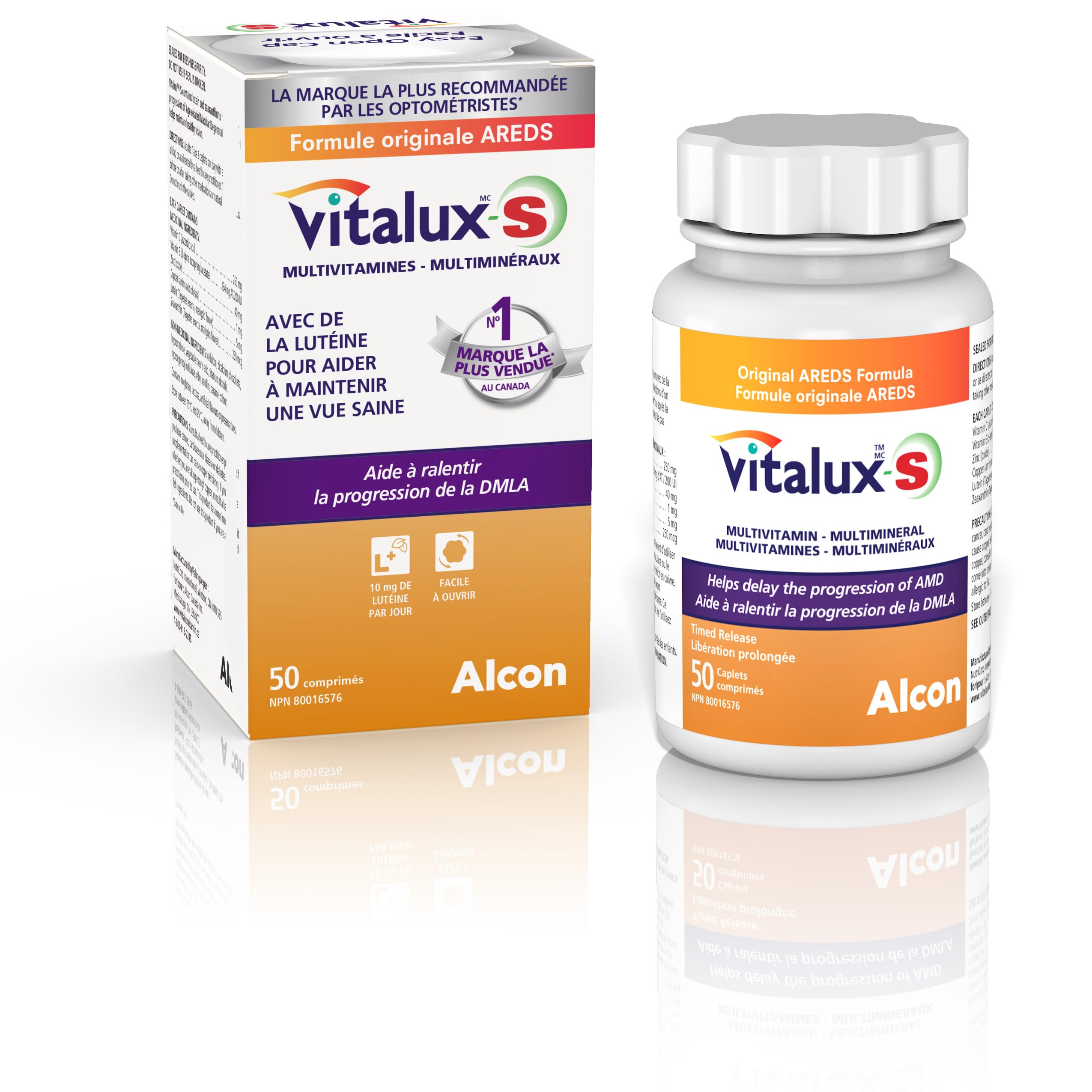 VITALUX® Advanced, Ocular Multivitamin, Age-Related Macular Degeneration Supplement with AREDS 2, AMD, 60 Coated Caplets