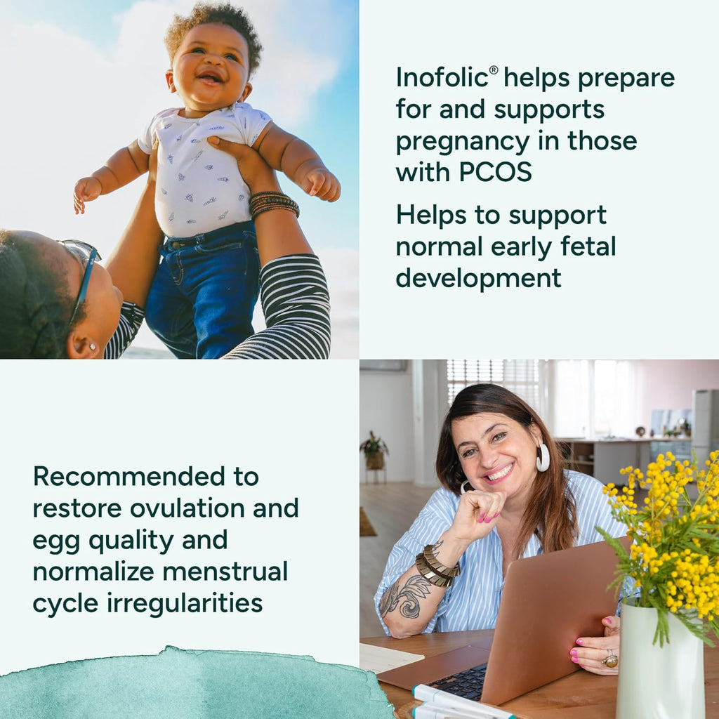 PCOS Supplement for Women - Myo-inositol and Folic Acid Supplement - 30 Day Supply of Convenient Soft Gel Capsules Supporting PCOS Symptoms and Pregnancy