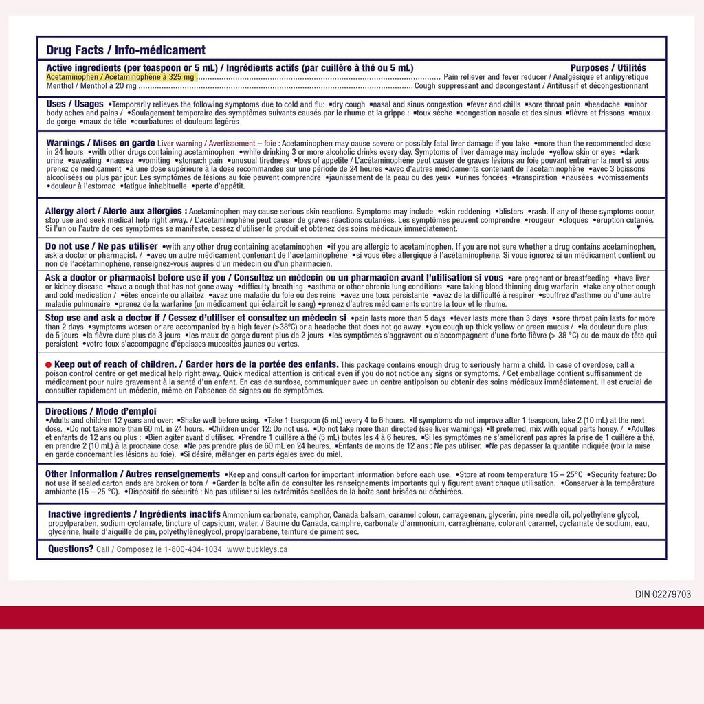 Buckley's Complete Cough Cold and Flu Syrup, 150ml