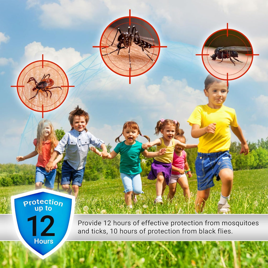 MOSQUITO SHIELD - PIACTIVE™ Kids 100% Deet Free, 12 Hours of Protection, Bug Repellent for Mosquitoes, Ticks, Black Flies, and More, 175ml, Bug Spray, Pump Fight The Bite!™