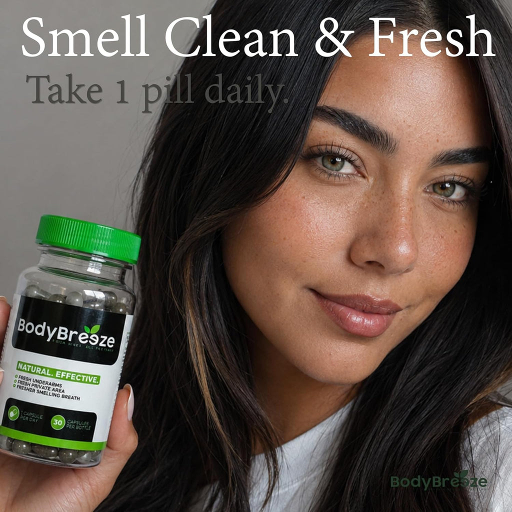 Internal Deodorant Supplement | Natural Chlorophyll 60 Capsules for Body Odor Control, Gut Health, and Fresh Breath | Vegan, Detox Support, & Skin Health | Odor Eliminator for Men & Women