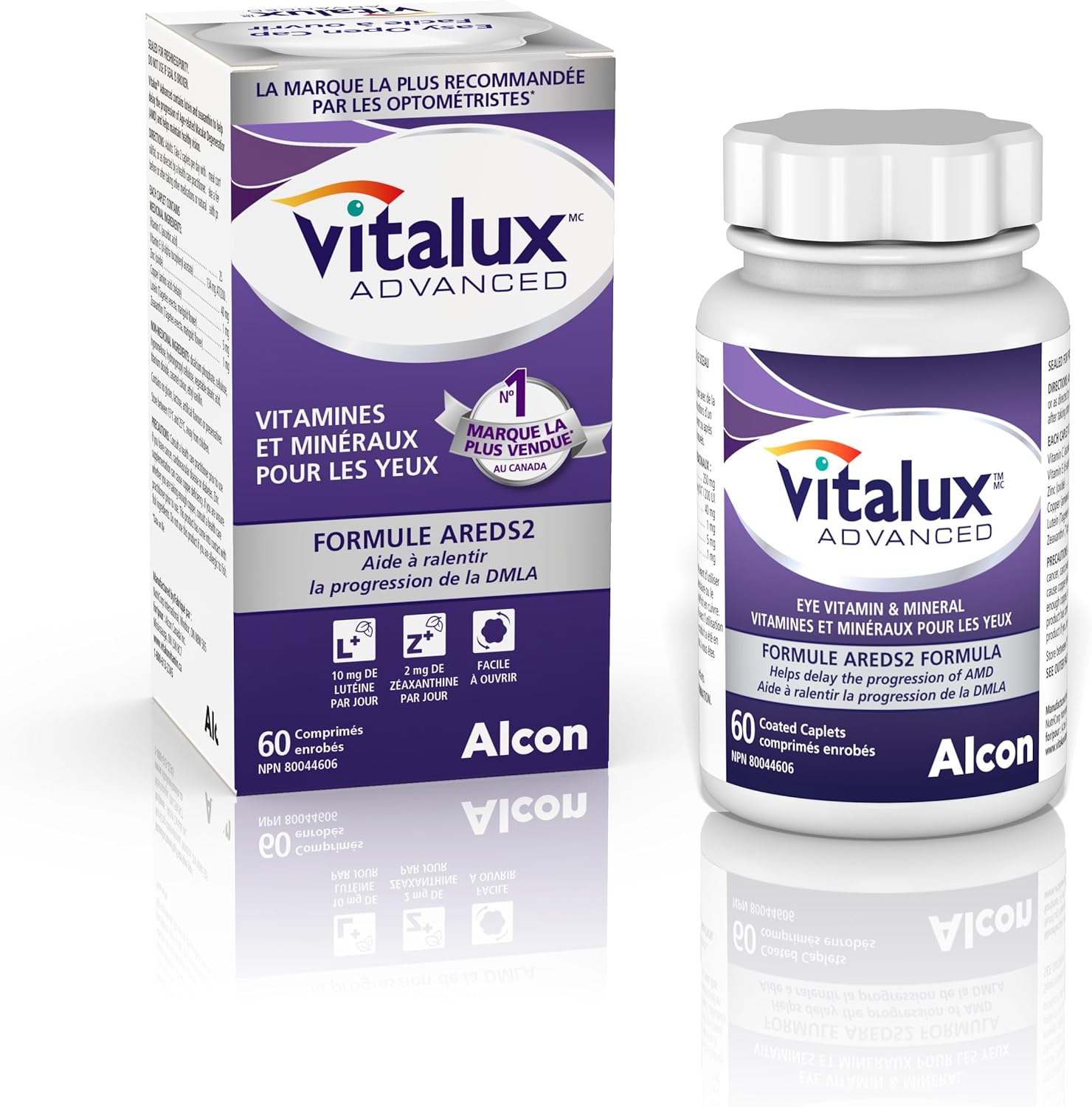 VITALUX® Advanced, Ocular Multivitamin, Age-Related Macular Degeneration Supplement with AREDS 2, AMD, 60 Coated Caplets