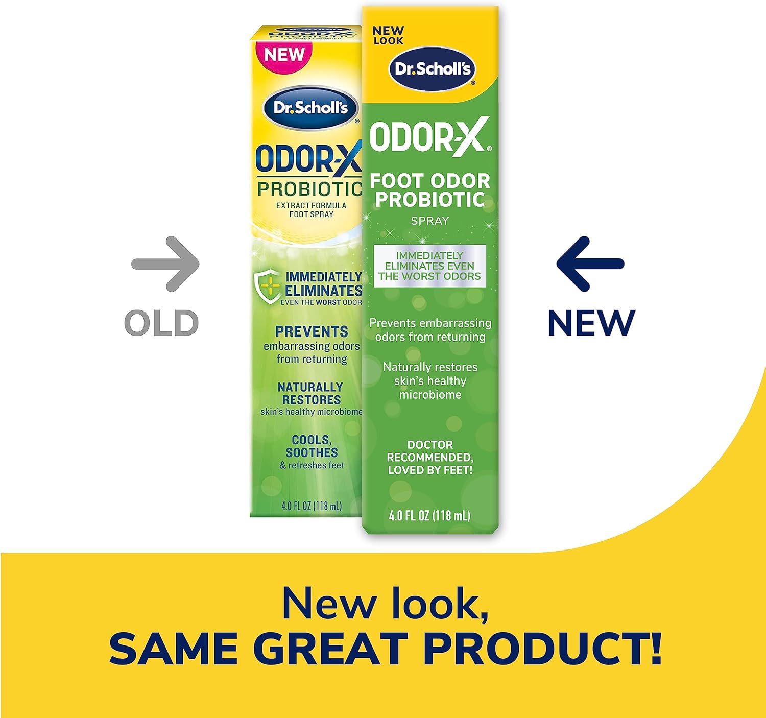 Dr. Scholl's Probiotic Foot Spray 4oz Immediately Eliminates and Prevents Odors from Returning Shoe Deoderizer, 4 Ounce