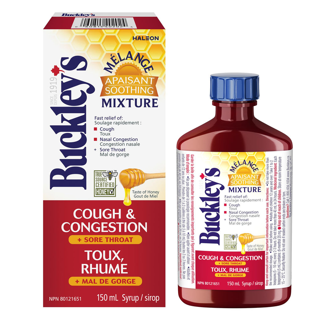 BUCKLEY'S Soothing Mixture Syrup for Cough, Congestion & Sore Throat