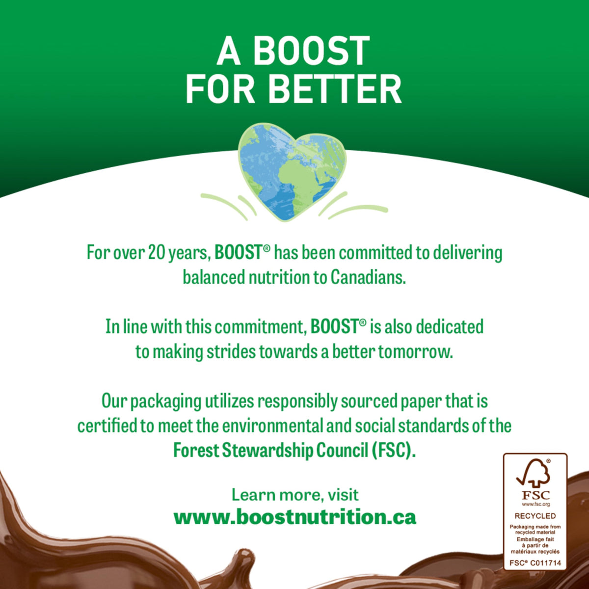 BOOST Protein+ Shake Meal Replacement, Chocolate, 4 bottles x 325mL