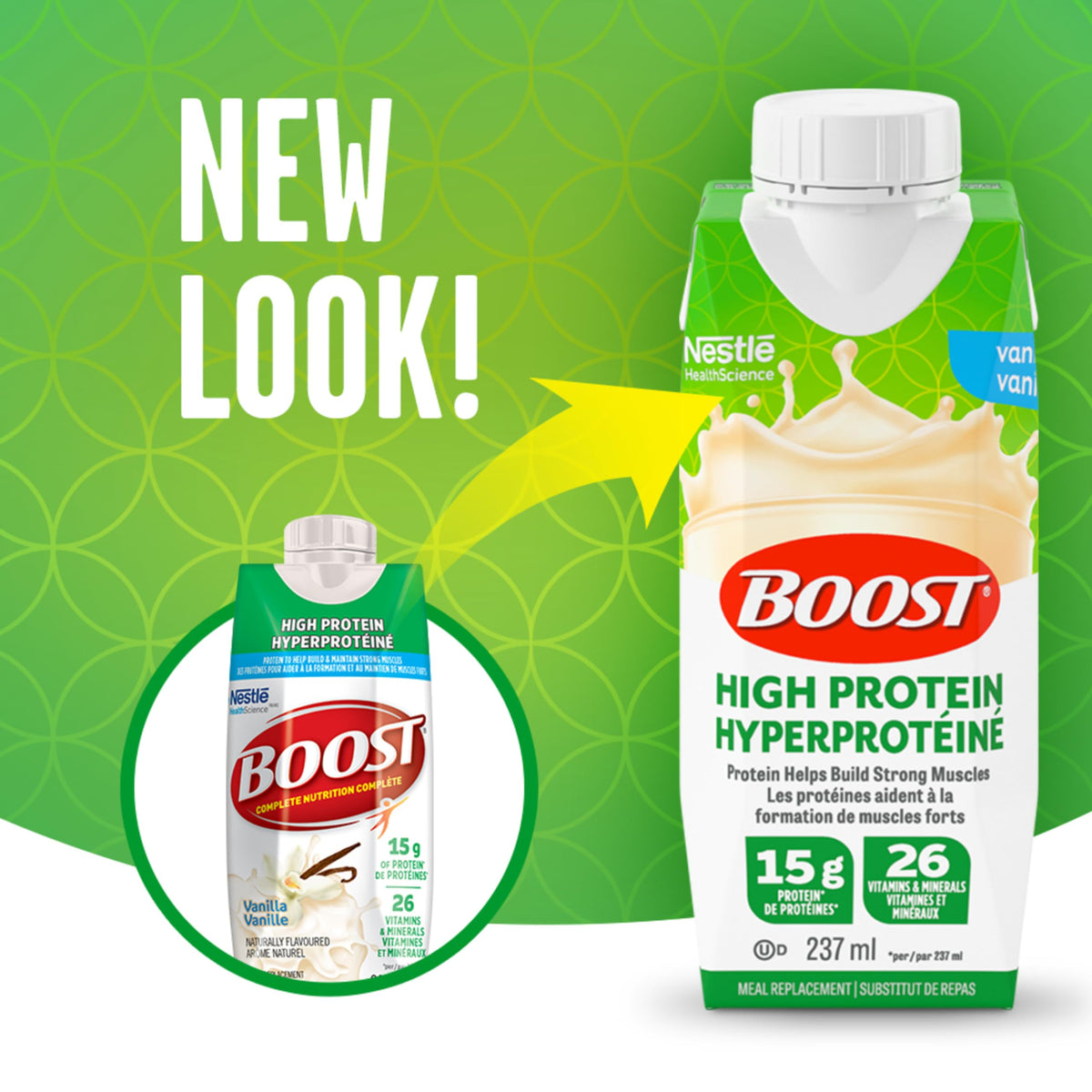 BOOST High Protein Meal Replacement Drink, Vanilla, 24 x 237 ml