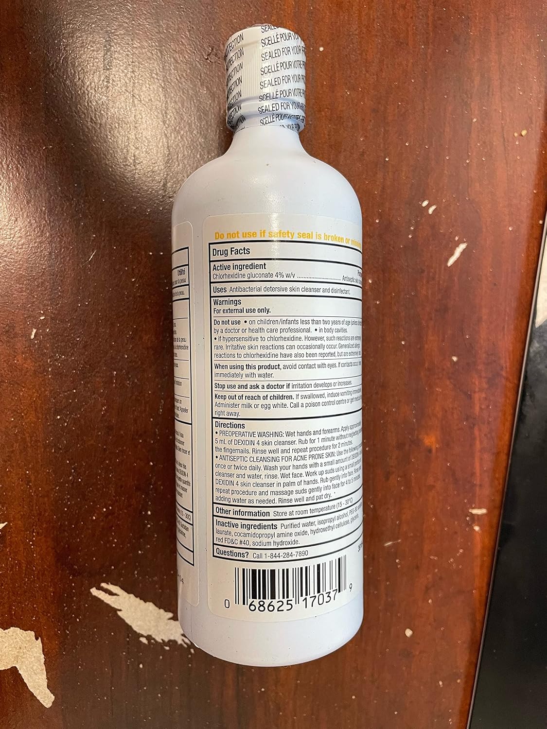 3M EA/1 DEXIDIN 4 DETERGENT SOLUTION W/PUMP, 450ML