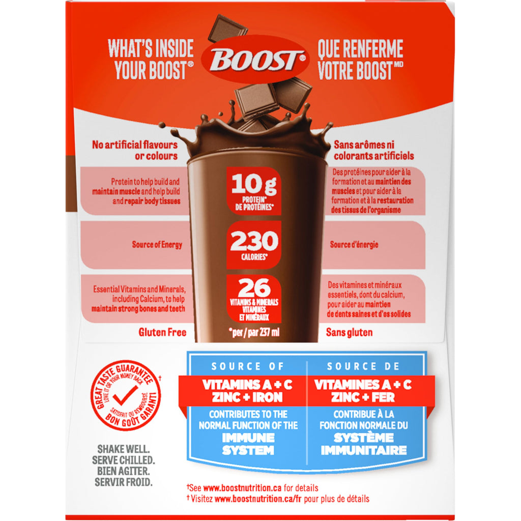 BOOST Original Meal Replacement Drink, Chocolate, 24 x 237 ml - PACKAGING MAY VARY