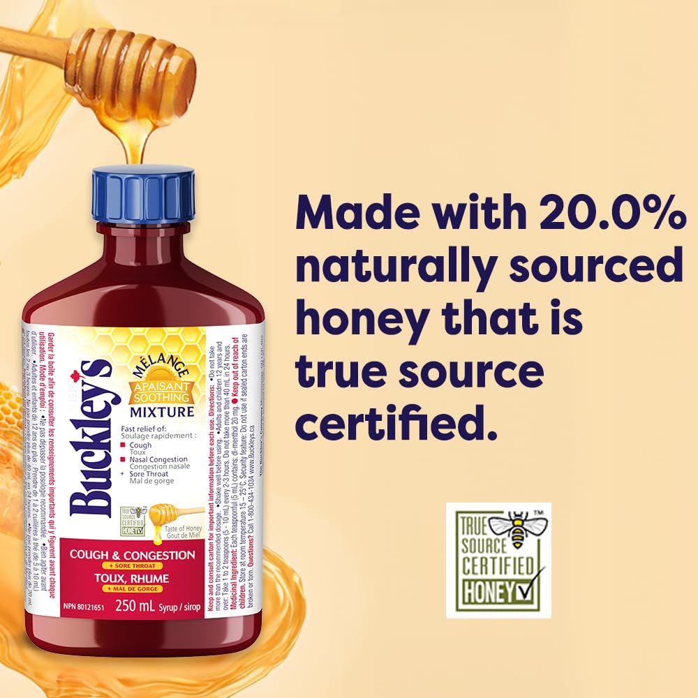 BUCKLEY'S Soothing Mixture Syrup for Cough, Congestion & Sore Throat