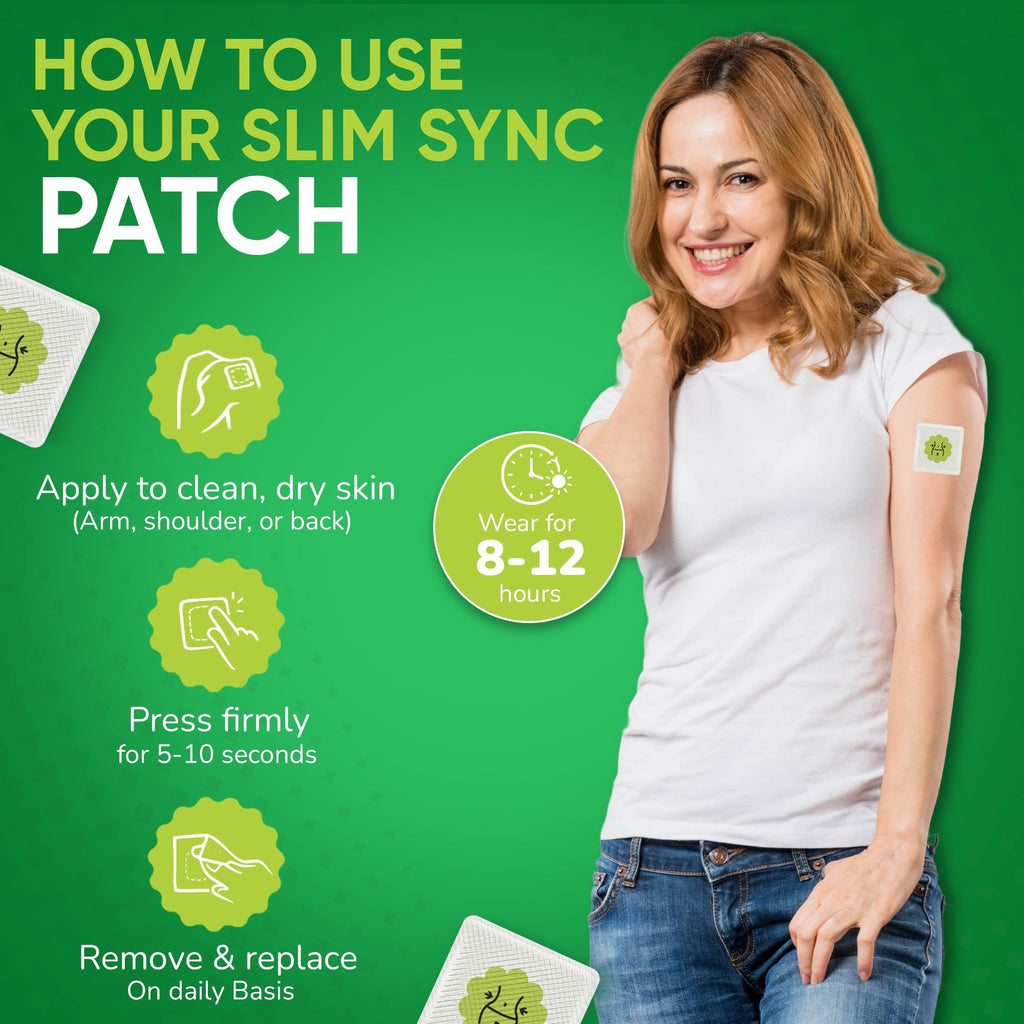 PatchAura SlimSync Patch – GLP-1 Companion & Metabolic Support (30 Patches)
