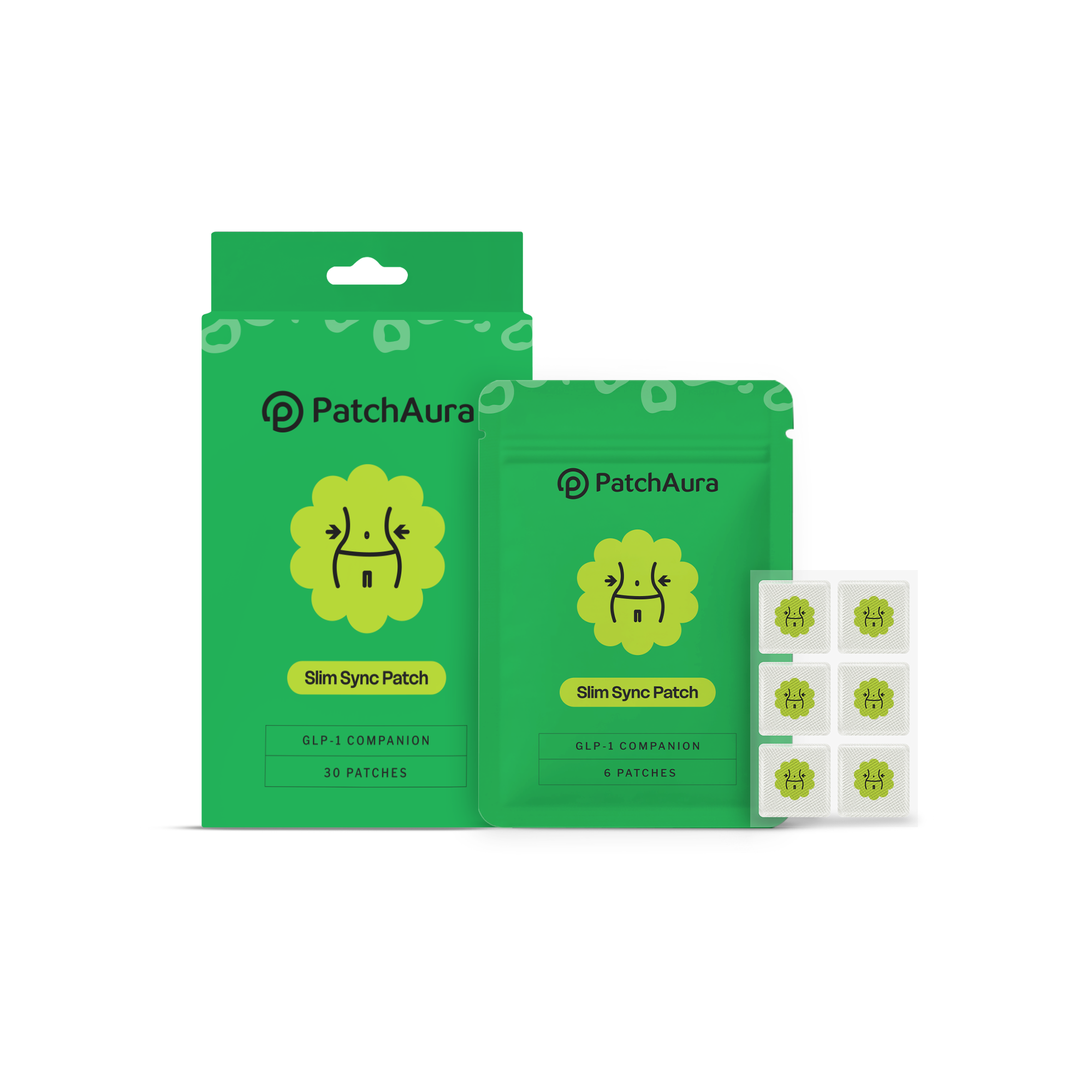 PatchAura SlimSync Patch – GLP-1 Companion & Metabolic Support (30 Patches)