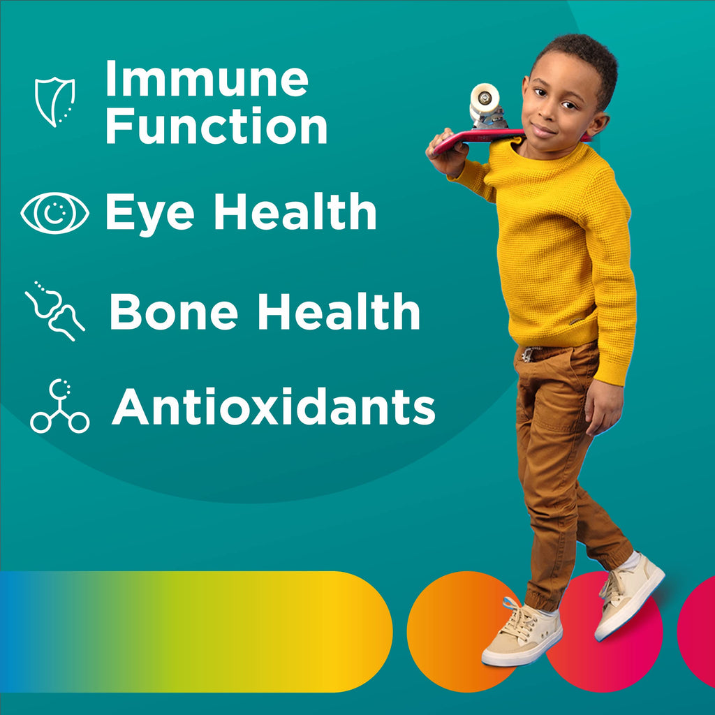 Centrum Junior MultiGummies Tropical Fruit Multivitamin and Multimineral Supplement, Pineapple-Mango, Dragonfruit, and Passionfruit Flavours, 60 count