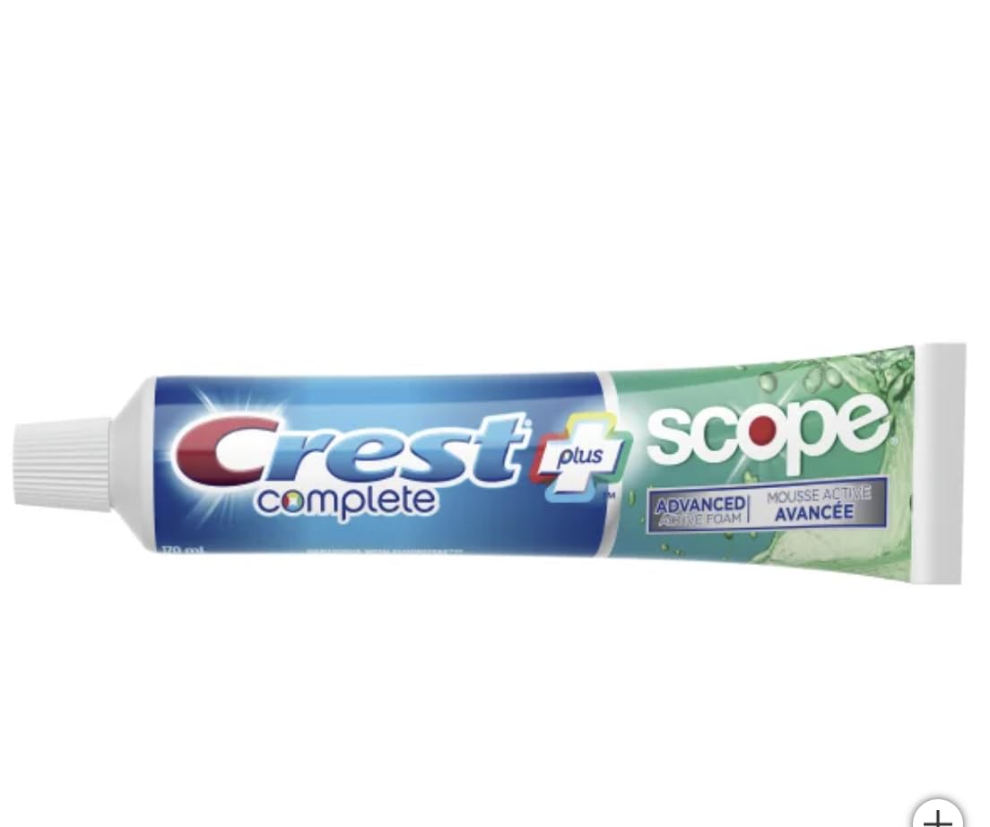 CREST COMPLETE + SCOPE ACTIVE FOAM TOOTHPASTE 5 X 170ML
