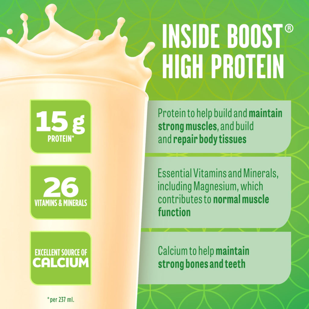 BOOST High Protein Meal Replacement Drink, Vanilla, 24 x 237 ml