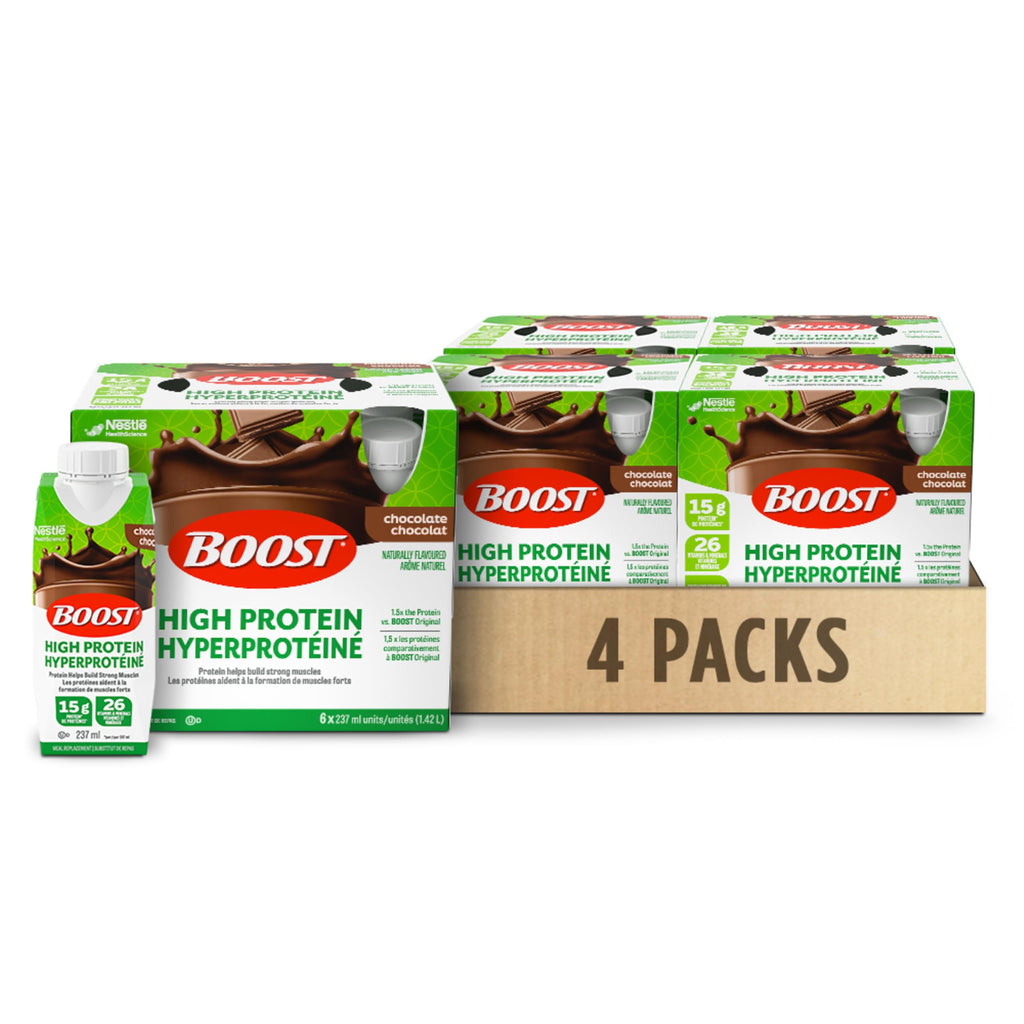BOOST High Protein Meal Replacement Drink, Chocolate, 24 bottles x 237mL