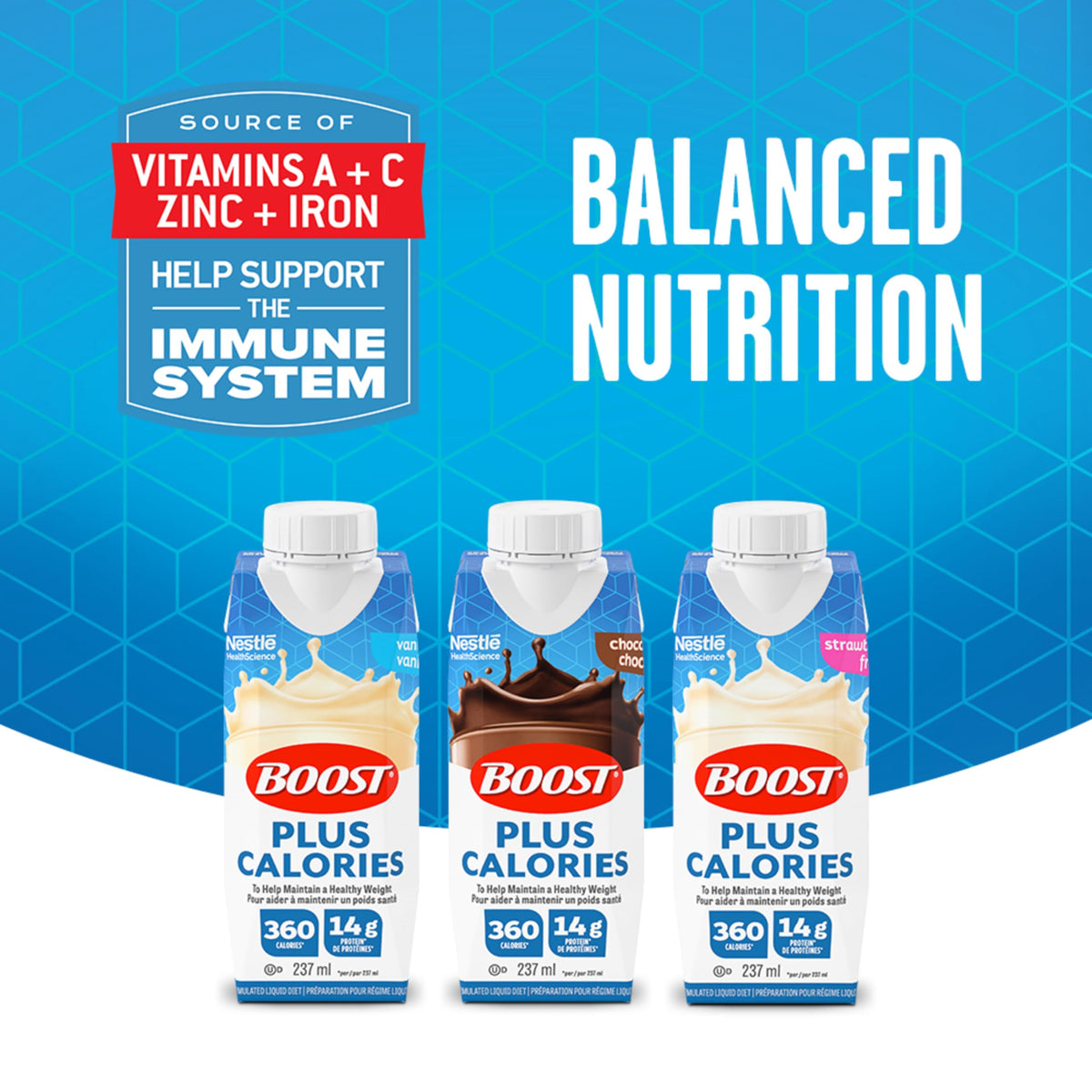 BOOST PLUS Complete Nutrition Drink, Chocolate, 24 x 237 ml