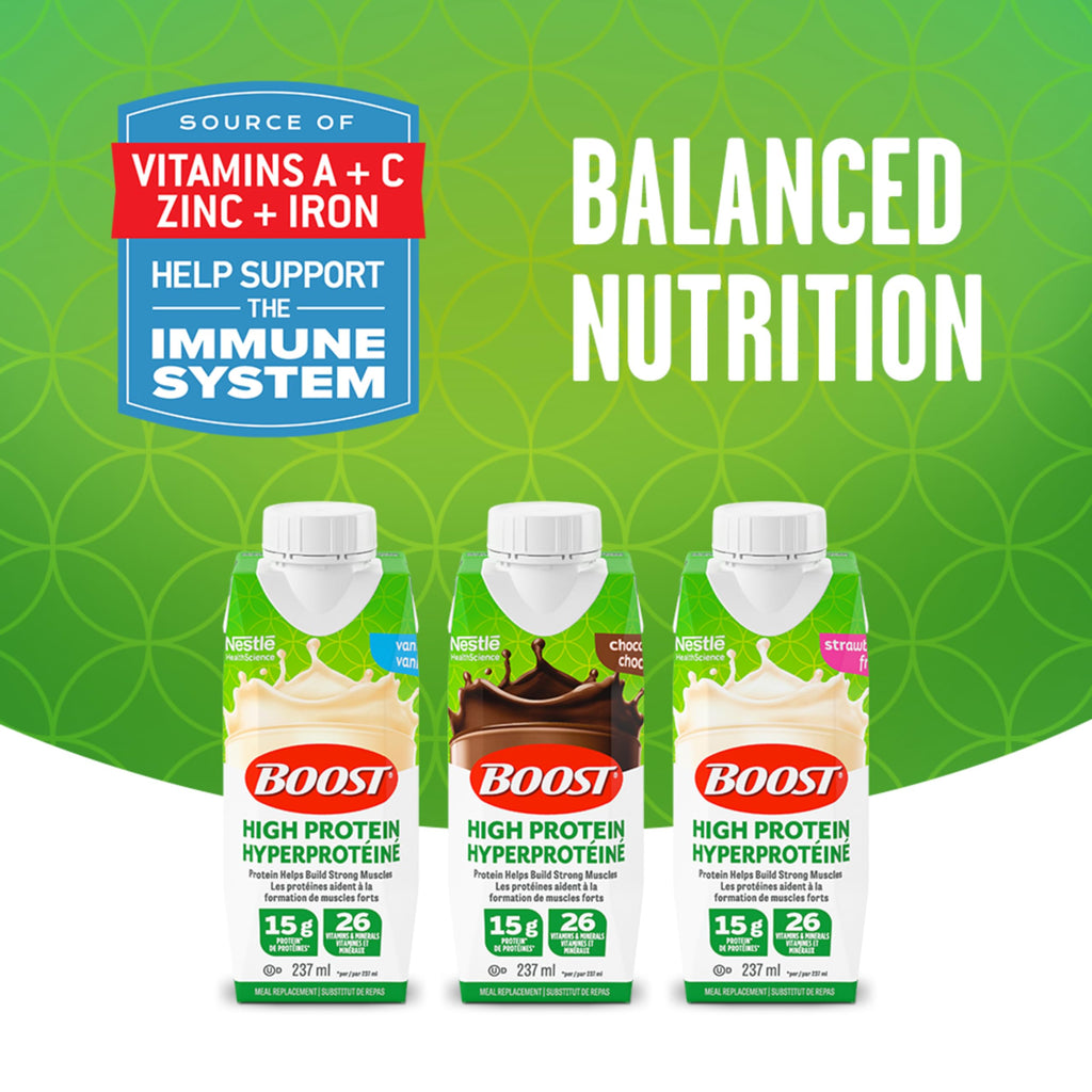 BOOST High Protein Meal Replacement Drink, Strawberry 24 x 237 ml
