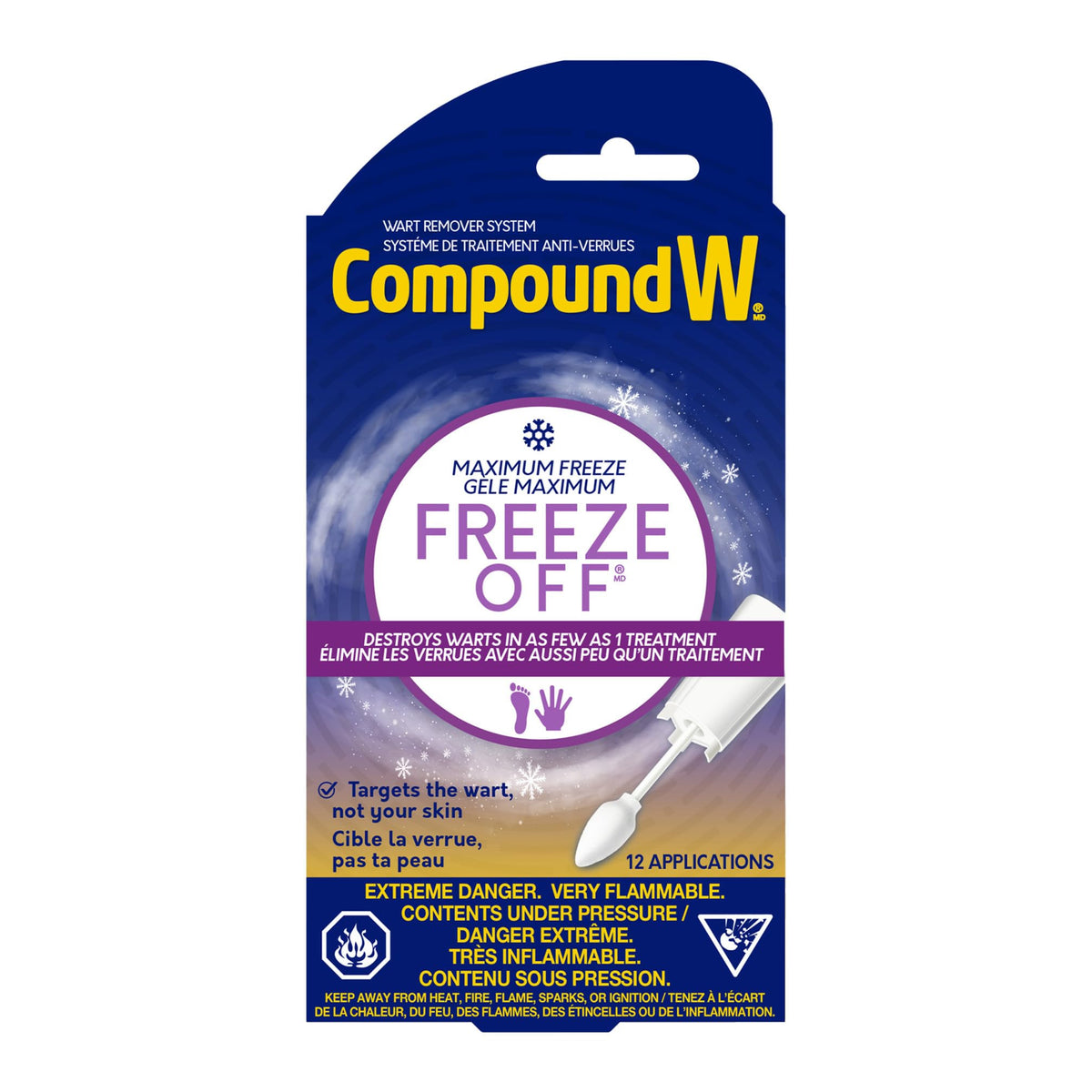 Compound W Freeze Off, Maximum Freeze Wart Remover System - 12 Count - For Common/Plantar Wart Removal